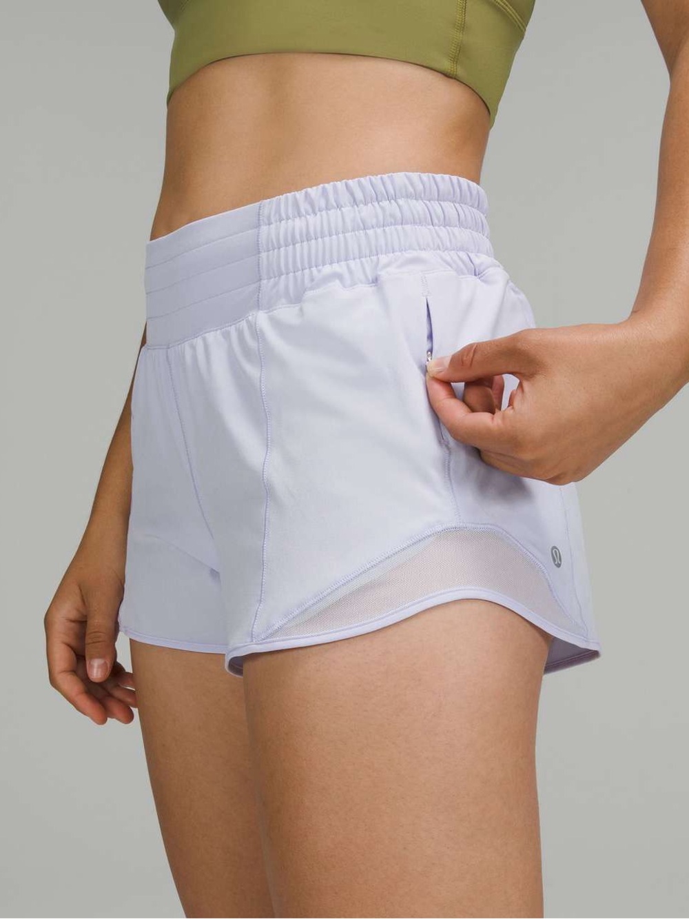 Lululemon Hotty Hot High-Rise Lined Short 2.5" Pastel Blue
